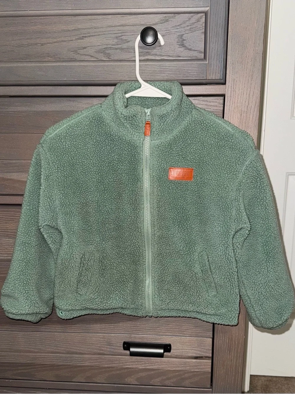 Little Bipsy Sherpa Jacket Size 5T/6T Mint Green Fleece Toddler Unisex Fall VGUC